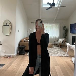 Zara Long Black Cardigan